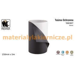 INDASA 566367 TAŚMA OCHRONNA CZARNA 150mm x  5m materialylakiernicze.pl